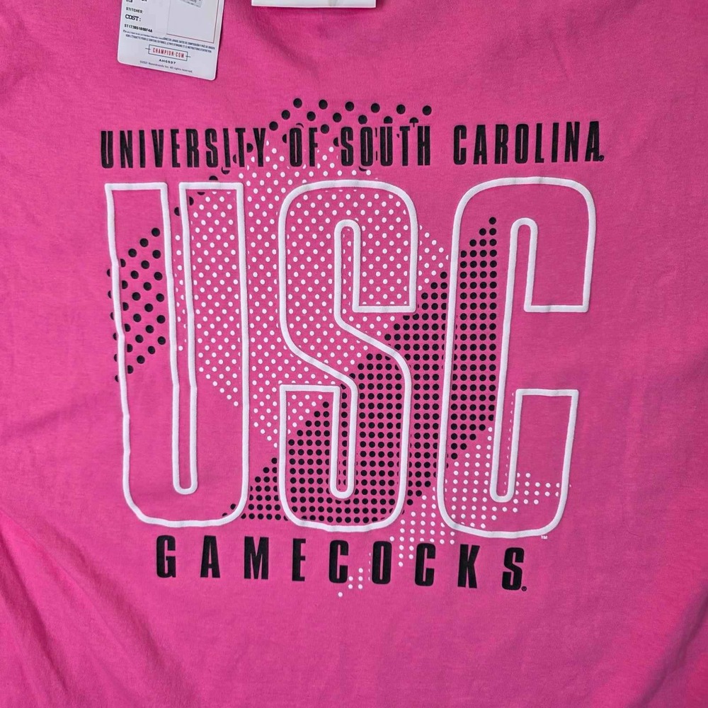 Champion University of South Carolina USC Gamecocks Long Sleeve Tee Pink Large L - Picture 8 of 9
